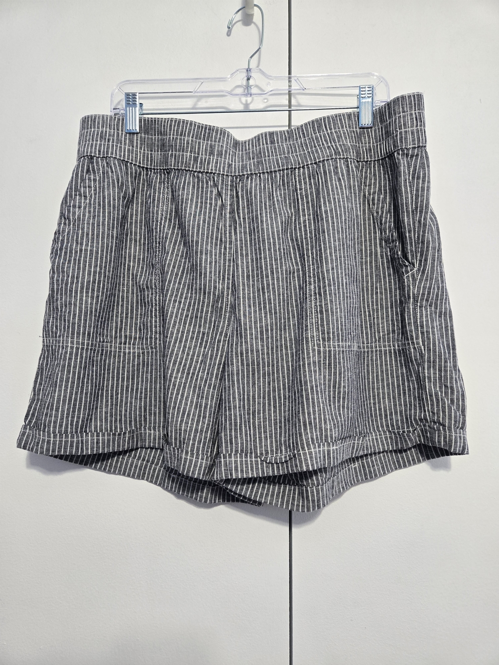 Aventura Hemp Lyocell Striped Shorts Women's XL Pull On Casual Pockets
